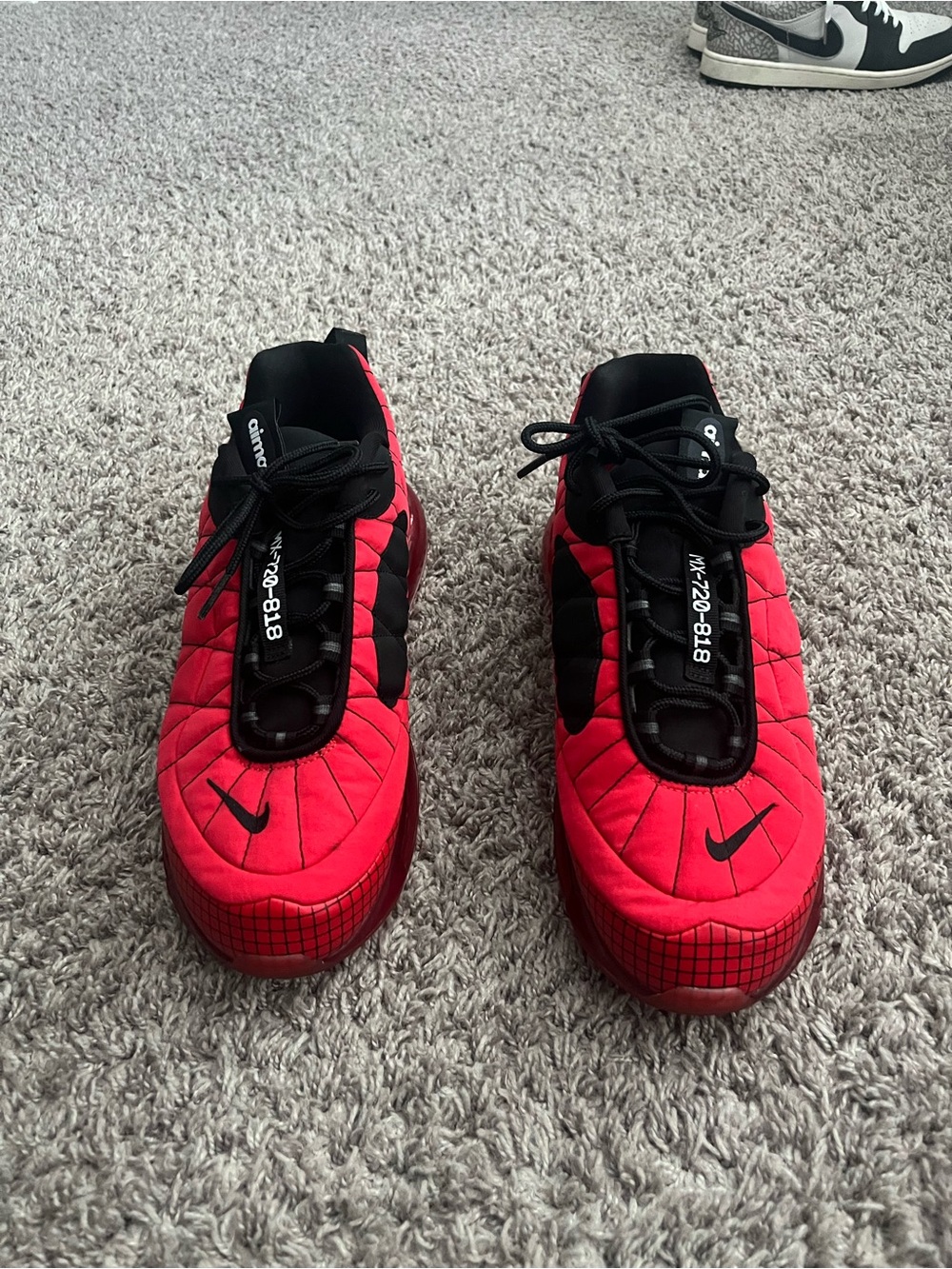 Nike Men’s Red and Black Quilted Sneakers